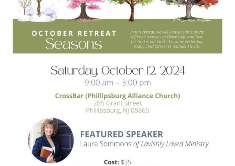 “Seasons” Christian Retreat Scheduled Oct 12 in Phillipsburg NJ